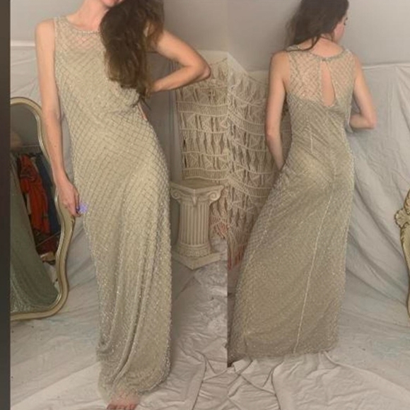 Aidan Mattox Beaded Sleeveless Gown - Picture 1 of 11